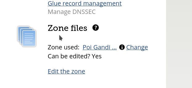 在 Gandi 中更换 Zone file